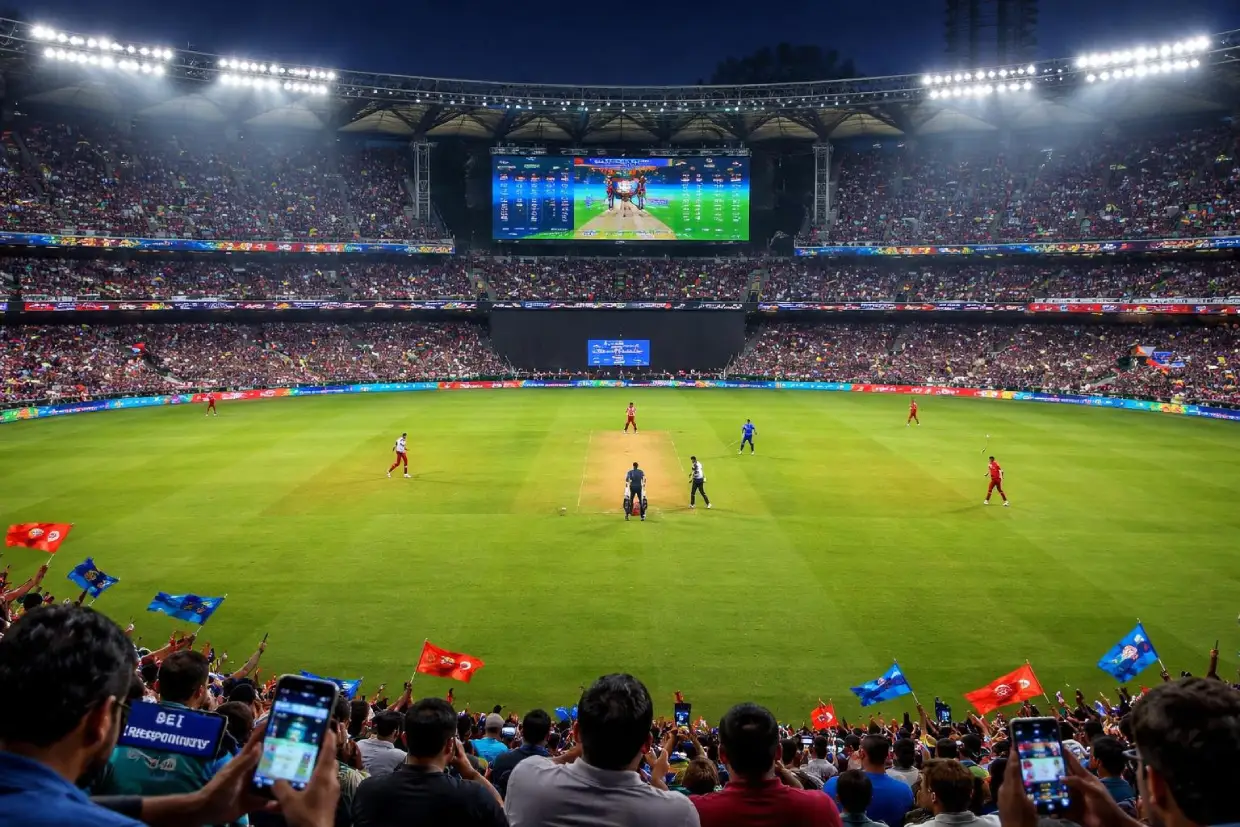 Packed IPL stadium for live betting