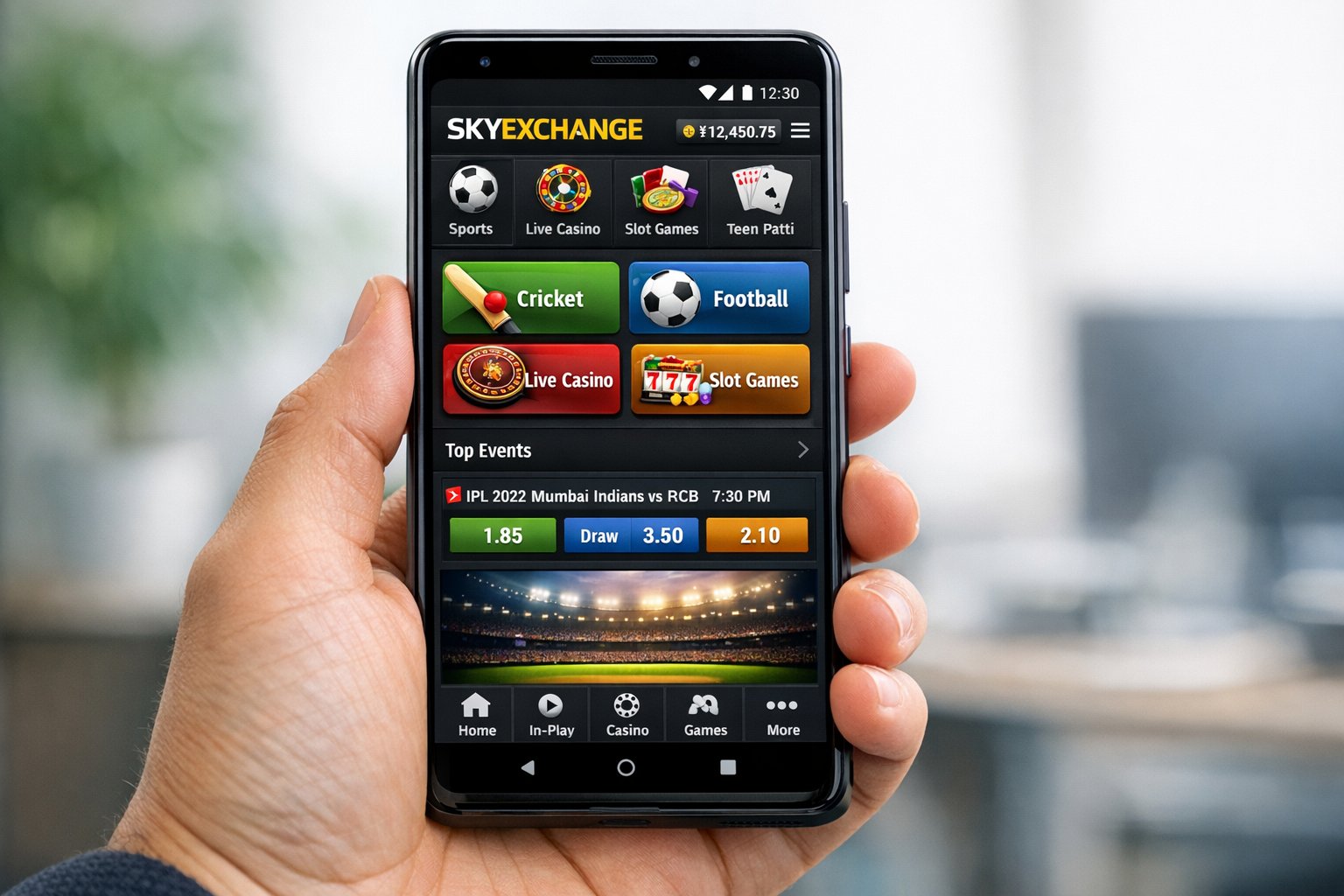 SkyExchange App on mobile preview